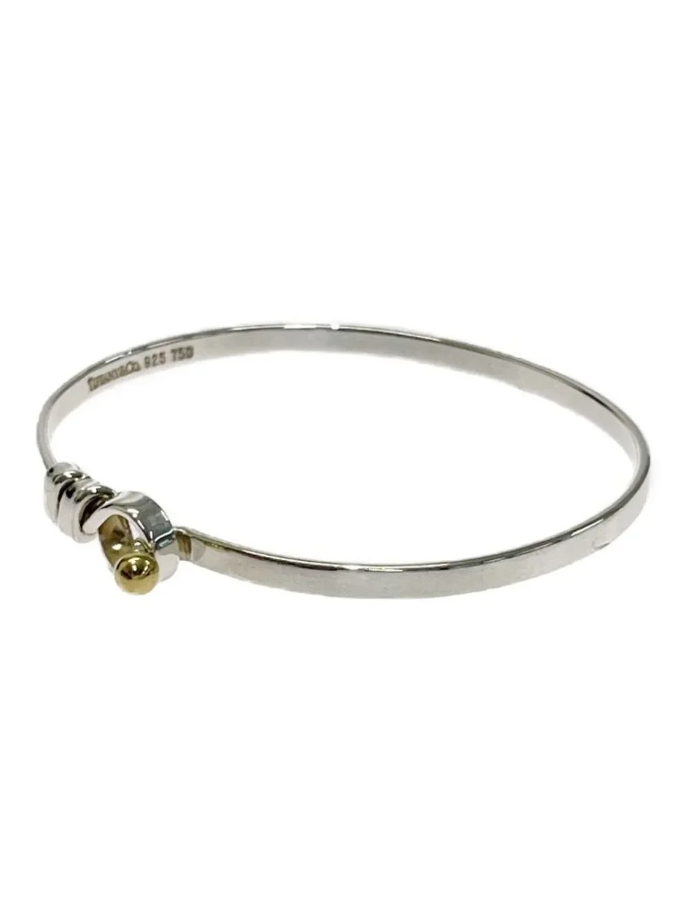 Tiffany & Co Silver Hook & Eye Bangle Bracelet